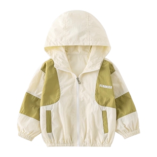 男童薄款外套2026新款童装男孩韩版洋气超好看宝宝春夏连帽防晒衣
