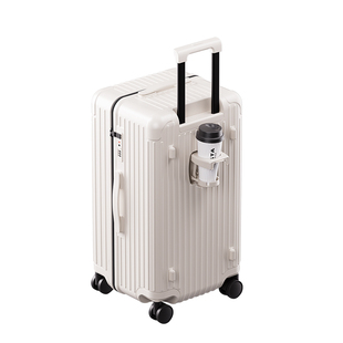 纯奢2026新款塑框行李箱女坚固耐用拉杆箱PC双层拉链三七分旅行箱