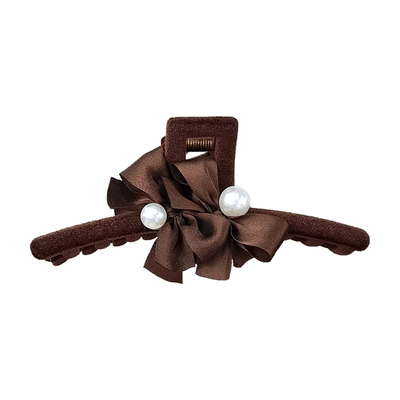 鲨鱼夹植绒日韩简约大牌风抓夹