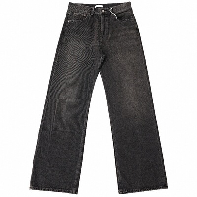 Selfness2021M版型水洗黑牛仔裤