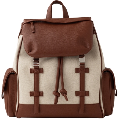 JDV商场同款男士米色双肩背包