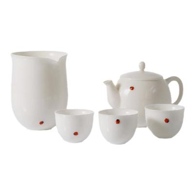 teastone公道杯白瓷1壶3杯1公道