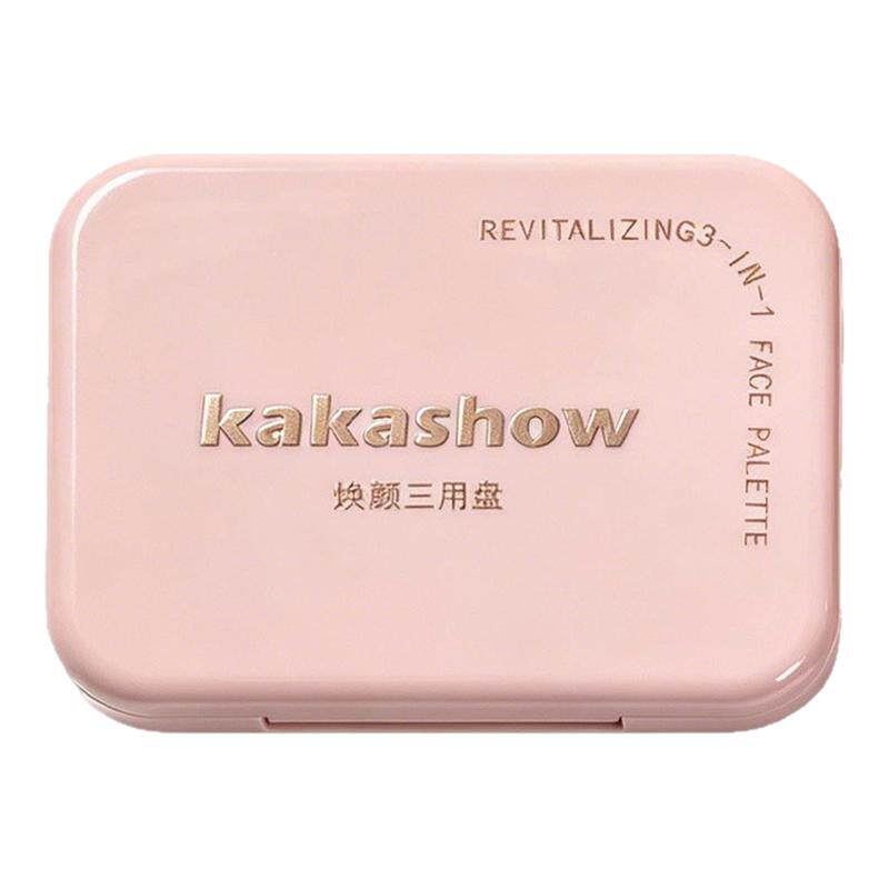 kakashow 焕颜三用盘哑光高光粉饼珠光爆闪提亮修容土豆泥膏盘