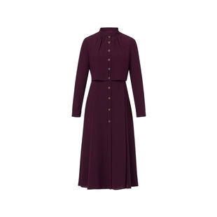 【醋纤】NAERSI娜尔思假两件风衣搭片连衣裙26年春季新款(配腰带)