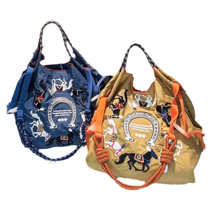ball chain包环保购物袋提包女斜挎斜挂拎包斜挎包登山健身电脑包