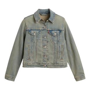 Levi's李维斯26年春夏新款女士美式复古做旧修身牛仔夹克短外套
