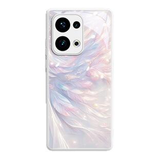 适用oppoReno13手机壳reno12pro保护套11新款10外壳9的pro+后0pp0女por高级感pr0玻璃14防摔轻奢创意绚丽羽毛