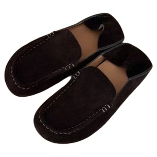 IDO欧洲站2025新款秋款鞋真皮百搭两穿乐福鞋一脚蹬懒人鞋