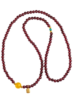 显白显气质红石榴石手串