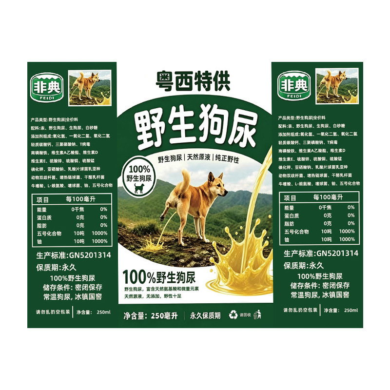 野生狗奶野生狗奶粤西特供贴纸