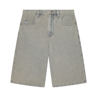 nice rice好饭 26夏季新品11盎司宽松做旧磨破牛仔短裤男NIX13148