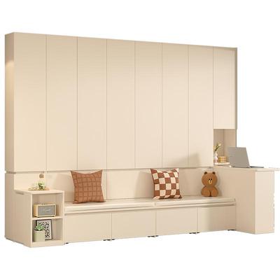 客厅沙发卡座书桌书柜一体整墙