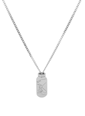 钛钢男女个性勾手指项链