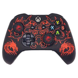XboxOne手柄保护套XBOXONE手柄硅胶套防滑镭雕龙纹送龙纹摇杆帽