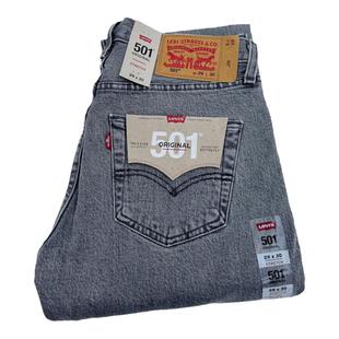 现货14.75oz美国正品李维斯501牛仔裤男士中低腰合体直筒男灰2370