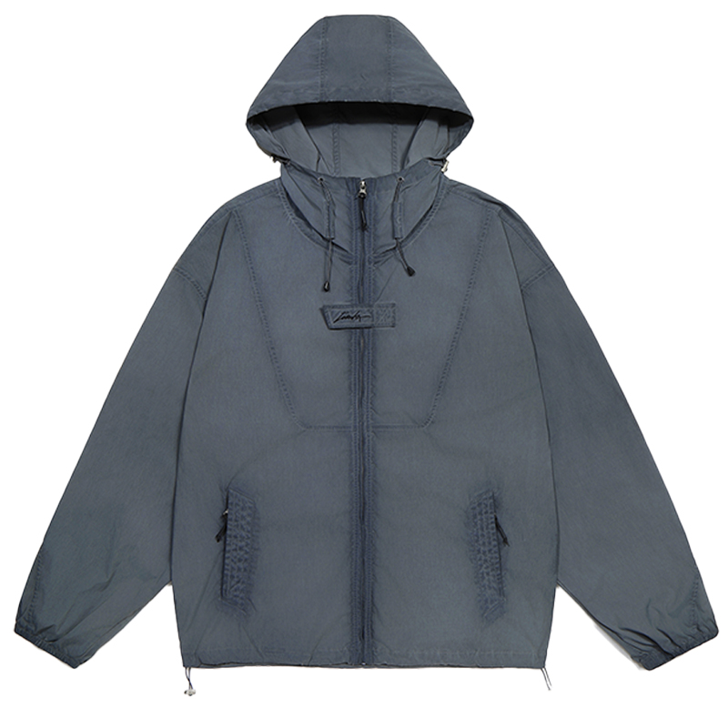 GUUKA潮牌废土风美式凉感风衣男夏 青少年复古做旧皮肤衣外套宽松