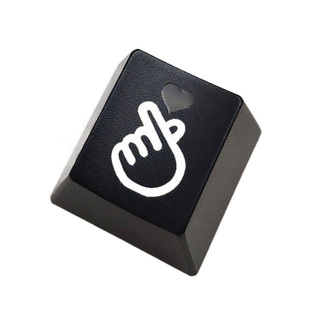 WeimBureau 比心 爱心个性透光创意单个机械键盘金属键帽磨砂质感