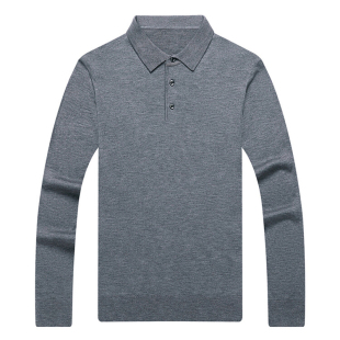 薄款春秋精纺羊毛衫男上衣针织打底衫男款毛衣男士T恤长袖Polo衫