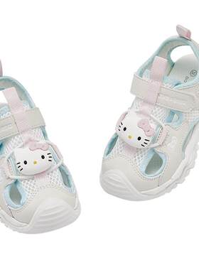 HelloKitty联名戴维贝拉女童凉鞋2026夏季新款幼儿园运动鞋学步