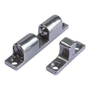 304不锈钢碰珠卡扣柜门卡夹一字型门碰32-43-50-70mm门吸子母门扣