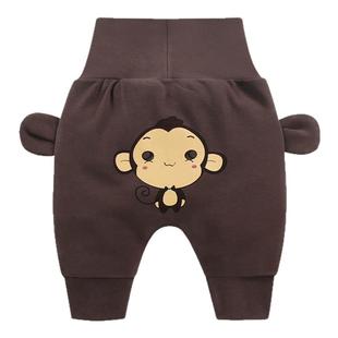 婴儿裤子春秋大pp裤秋冬加绒高腰护肚长屁屁裤男女童宝宝纯棉外穿