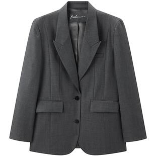 太平鸟大师系列高端通勤精纺羊毛西装外套女品质感新款A1BAF1394*