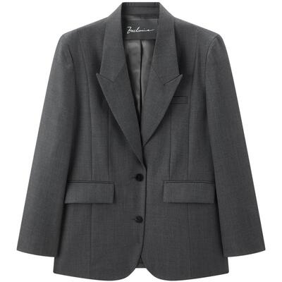 太平鸟大师系列高端通勤精纺羊毛西装外套女品质感新款A1BAF1394*