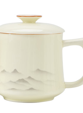 陶瓷茶杯带盖马克杯水杯