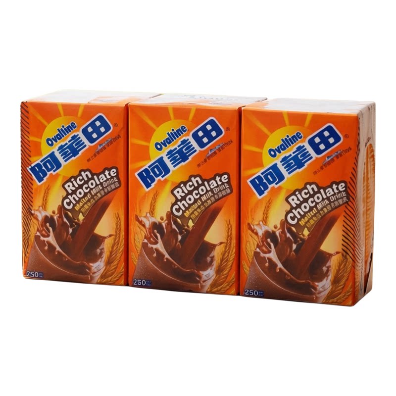 阿华田 特浓朱古力麦芽牛奶饮品250ml x6巧克力饮品2盒装奶茶包装