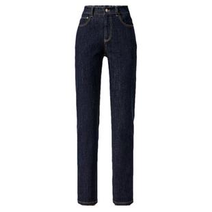 逸阳直筒牛仔裤女小个子2025秋季新款高腰显瘦烟管法棍黑色长裤子