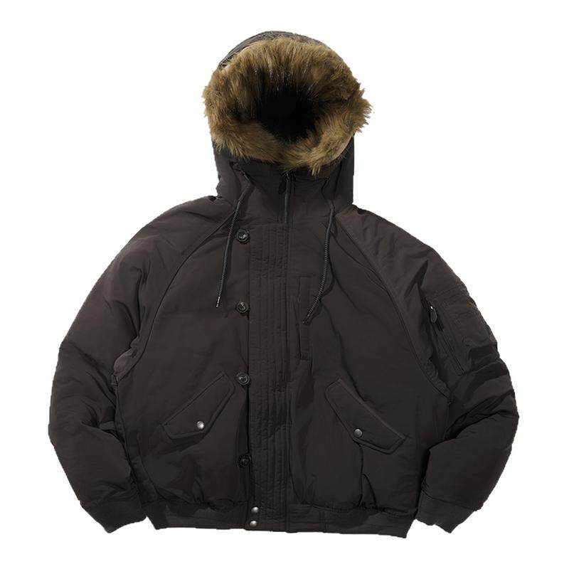 瞬时山野Monterest山系户外N2B可拆卸工装风宽松飞行夹克羽绒服男