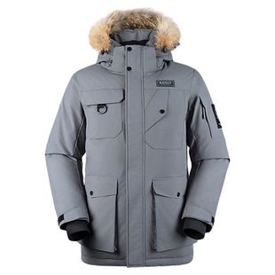 黑冰户外800蓬羽绒服鹅绒男款防风保暖派克服羽绒大衣8523