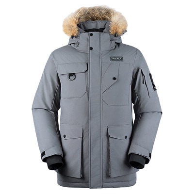 工装鹅绒羽绒服黑冰保暖