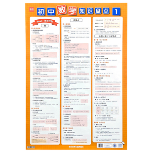 易蓓通用版初中数学知识盘点七八九年级公式定理定律大全墙贴海报挂图