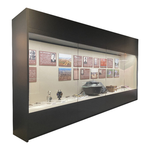 博物馆展示柜独立古董文物陶瓷书画展厅靠墙通柜玻璃陈列展柜定制