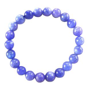 天然坦桑石手链原石裸石女款 蓝宝石手串 蓝水晶散珠子配件民族风