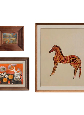 稀有元素【斑马】中古风艺术挂画静物花卉抽象玄关卧室客厅装饰画