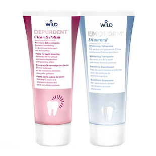Wild怀尔德去渍亮白牙膏组合黄垢咖啡茶酒酱油钻石粉去黄瑞士进口