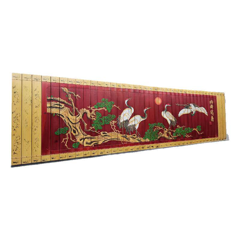 雕刻工艺品字画竹简客厅背景墙