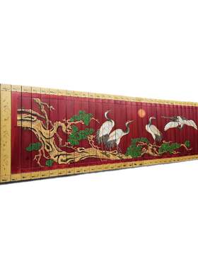 雕刻工艺品字画竹简客厅背景墙
