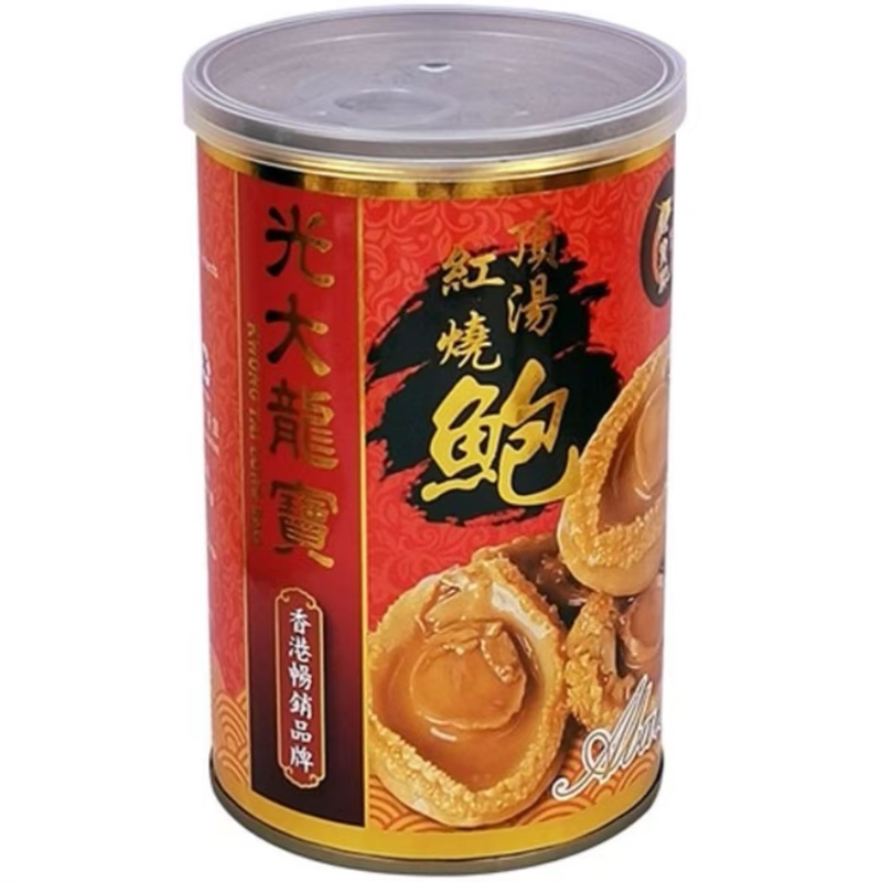 光大 香港龙宝红烧鲍鱼大6头120g即开即食加热即食美味贝类滋补品