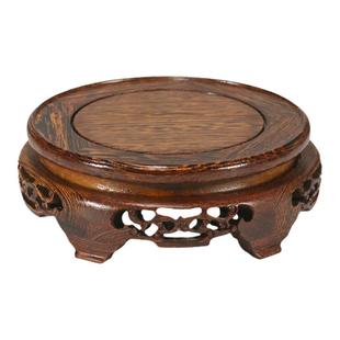 实木底座托架奇石香炉花瓶花盆佛像加高石头鸡翅木工艺品摆件红木