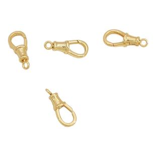 铜镀14K真金保色万向龙虾扣可转动diy手链项链手机链收尾连接扣