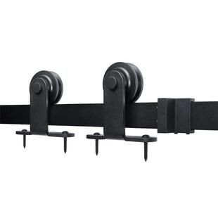 谷仓门双滑轮止摆器移门推拉门隔断门厨房卫生间双轮单轮吊轨地导