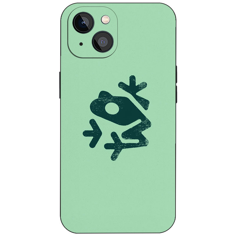 薄荷绿青蛙简约ins 风可爱萌宠文艺小清新磨砂硅胶手机壳适用于iPhone17ProMax苹果16小众个性防摔磁吸保护套