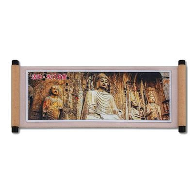 河南省洛阳博物馆卷轴冰箱贴龙门石窟古城文创纪念品定制北京旅游