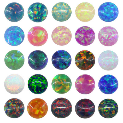 圆形平底素面合成澳宝组合