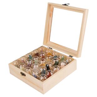 25种天然矿物水晶原石标本矿石宝石晶石礼物地质科普收藏微景观瓶