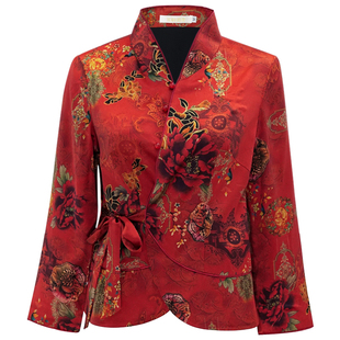 华族经典唐装改良版女时尚2025秋季新款优雅淑女气质显瘦短款旗袍