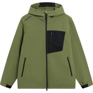 李宁户外CF溯丨软壳衣外套男士冬季新款防泼水加绒保暖梭织上衣